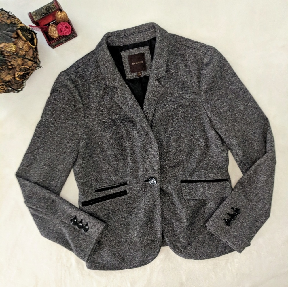 The Limited Grey Single Breast Blazer Size Medium